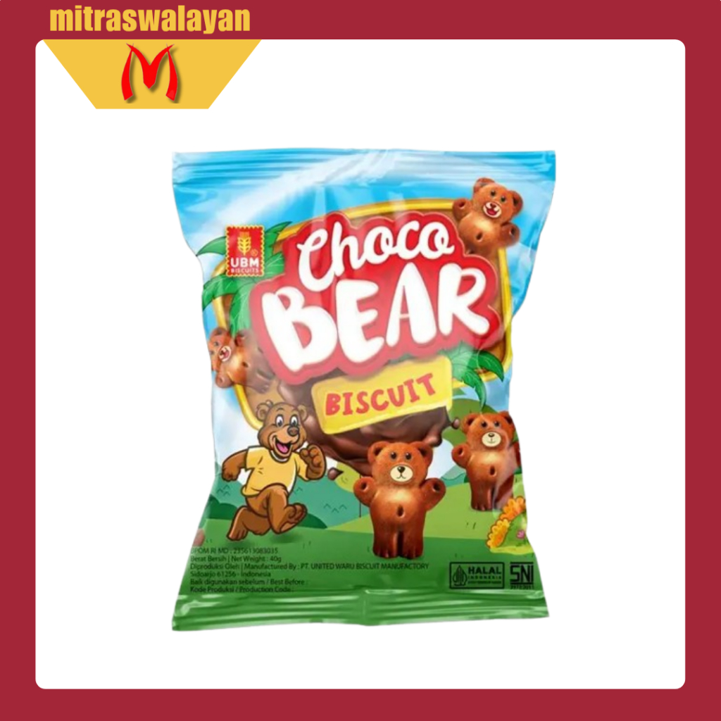 UBM Biscuit Vanilla Bear Kemasan 40 gr