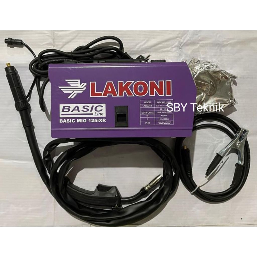 Lakoni Basic MIG 125 iXR / Mesin Las Tanpa Gas 450 Watt