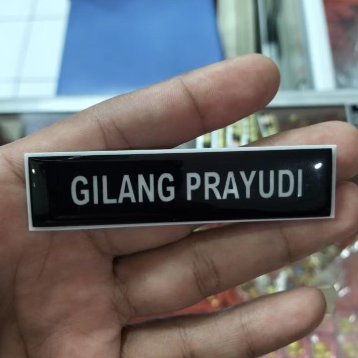 

name tag papan nama resin