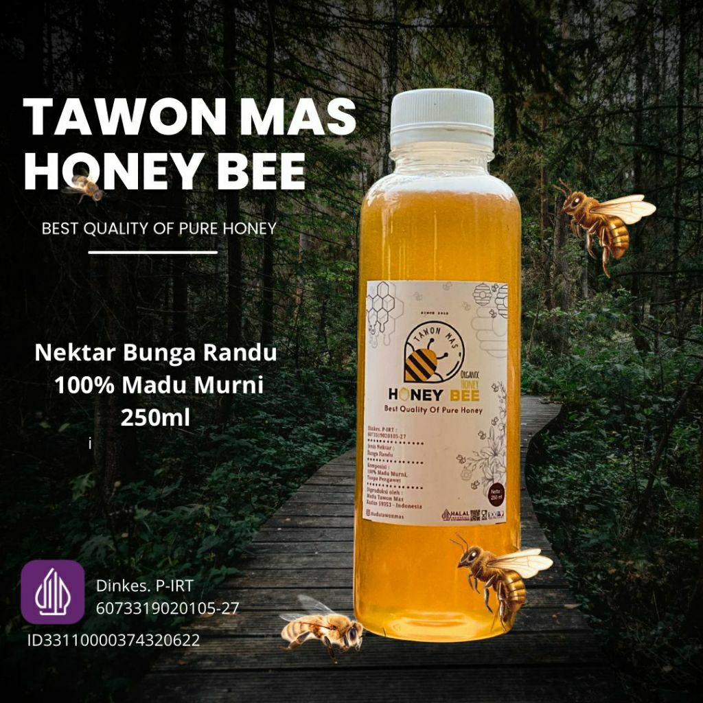 

Techaddict Store Madu Tawon Mas Nektar Randu Murni Asli 250Ml/350Gr Grade A Nektar Randu 100% Alami