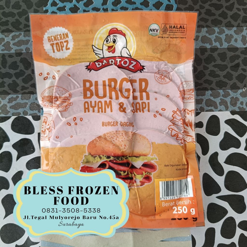 

BFF❄️ BARTOZ BURGER AYAM & SAPI 10 BIJI