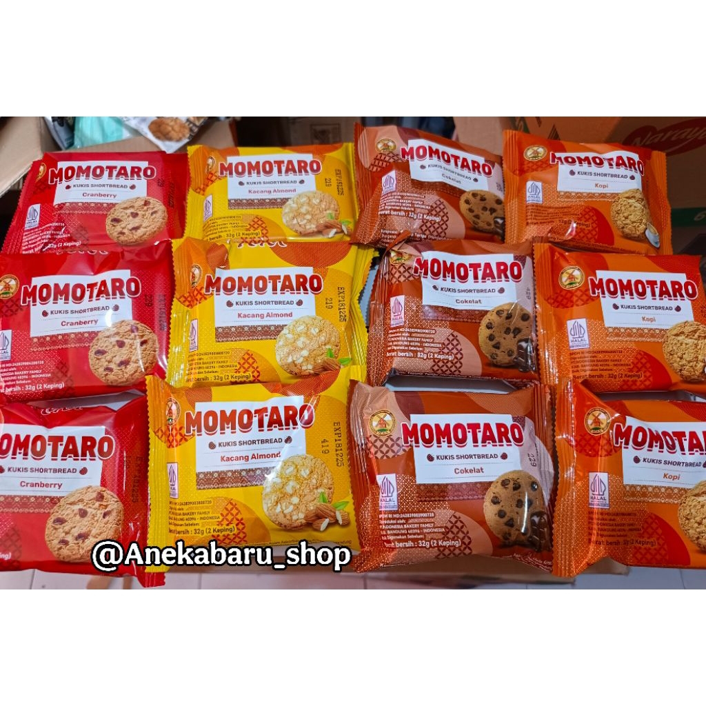 

( 1 DUS / 60 PCS ) Momotaro Kukis Shortbread 32g Varian Terbaru