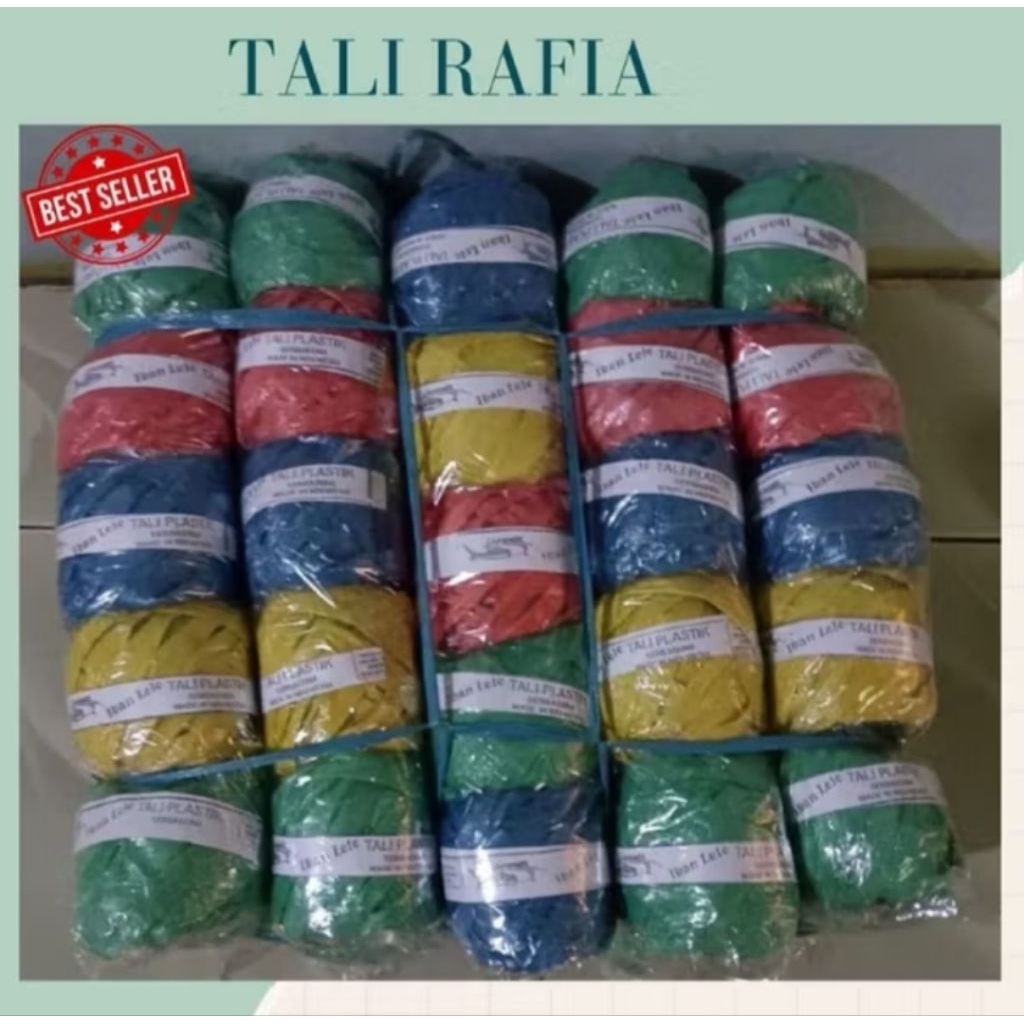 

Tali Rafia Eceran 1000 Jual 5 Pak isi 50 roll harga grosir