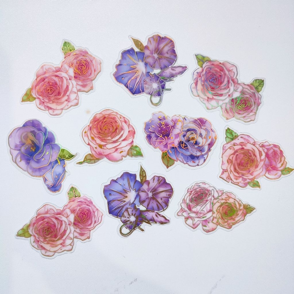 

WATERPROOF STIKER PINK PURPLE BLOSSOM
