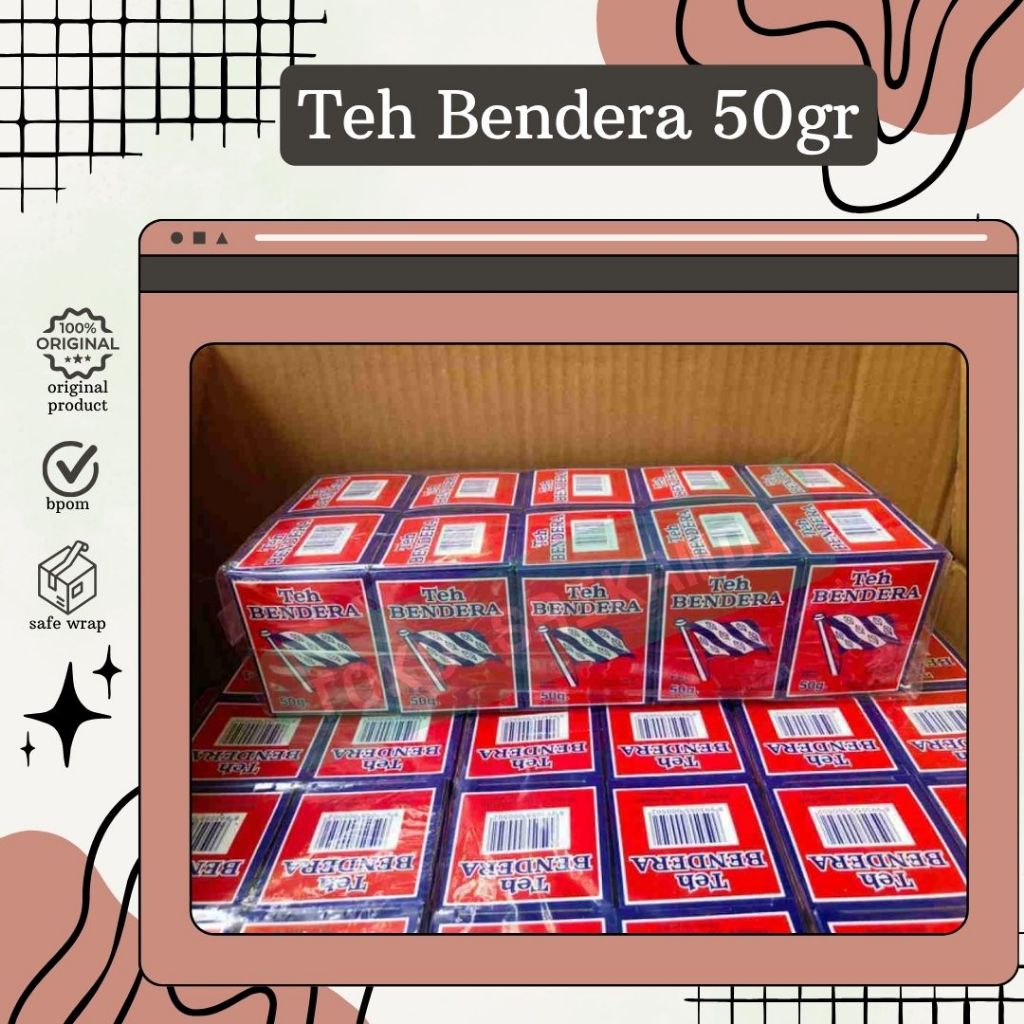 

Teh Bendera 50gr per kotak