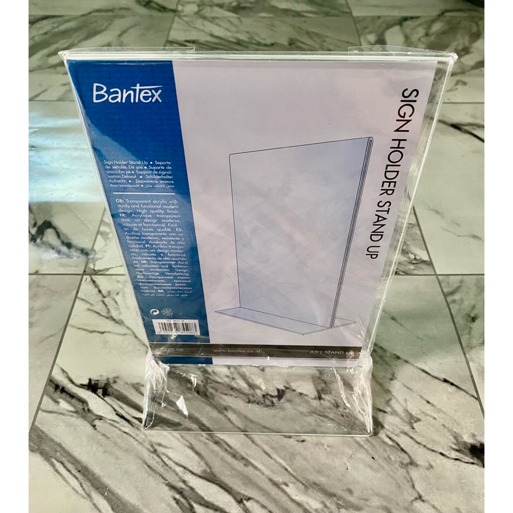 

SIGN HOLDER STAND UP / STAND QRIS AKRILIK A5 DISPLAY MENU POTRAIT