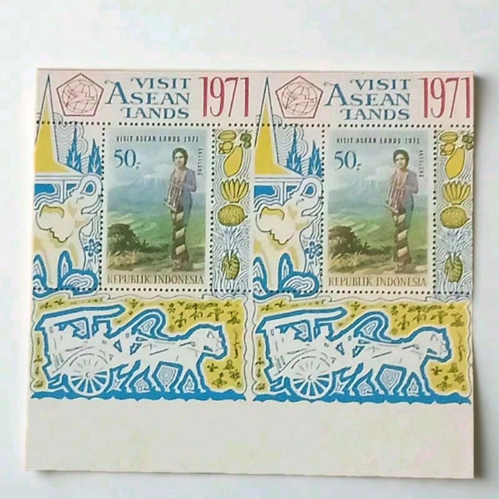

perangko Indonesia perangko pair Uncut sheet perangko lawas prangko