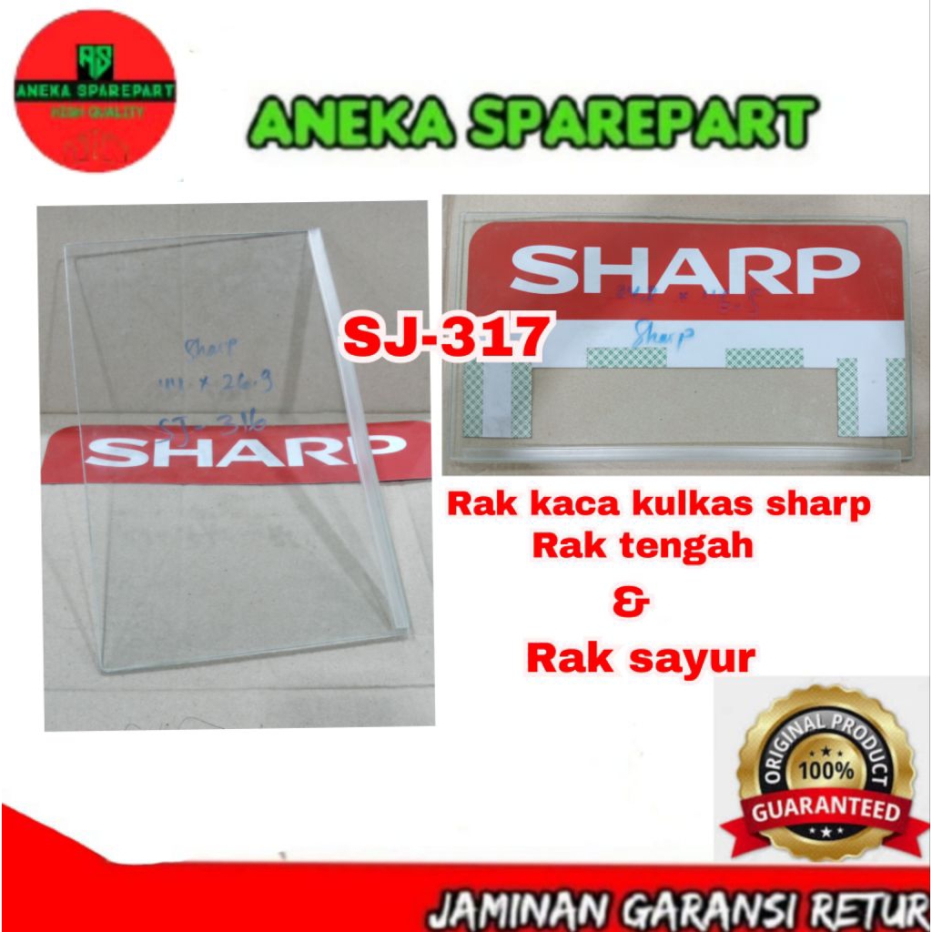 rak sayur & tengah kulkas sharp SJ-317
