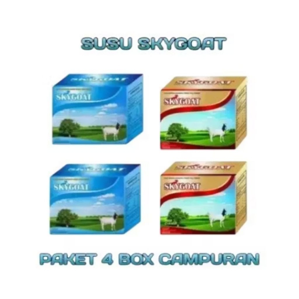 

susu kambing sky goat 4 box 2 coklat 2 original