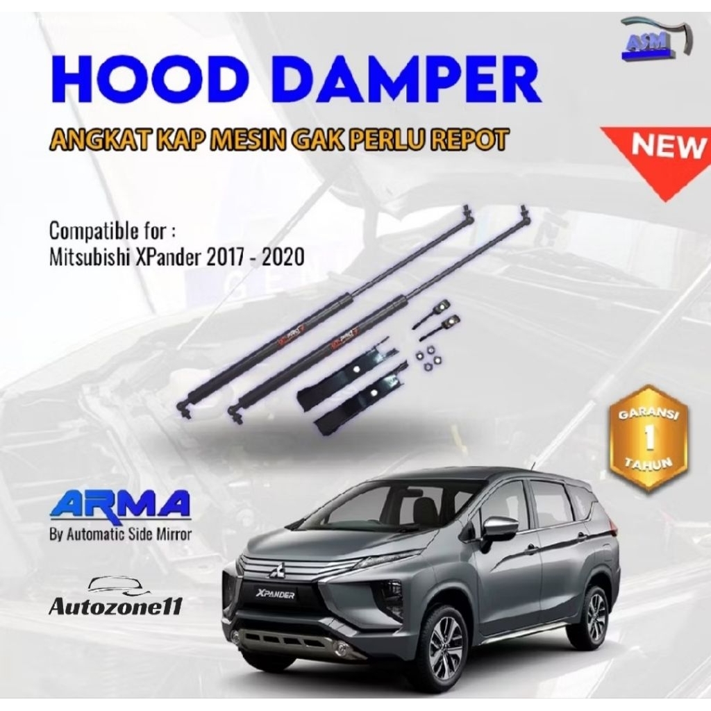 Hood damper mobil GT-Pro Engine hood shock hidrolik kap mesin mitsubishi Xpander 2017-2025