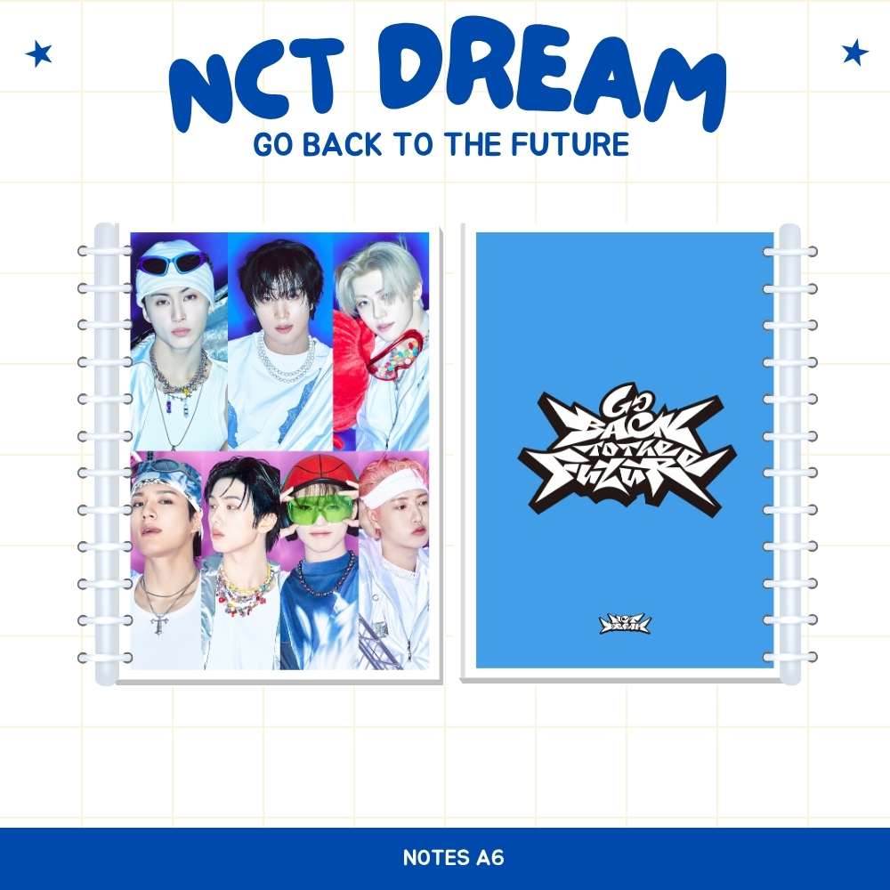 

A6 NOTES NCT DREAM GO BACK TO THE FUTURE BUKU NOTE NOTEBOOK KPOP UNOFFICIAL MARK JENO JAEMIN JISUNG