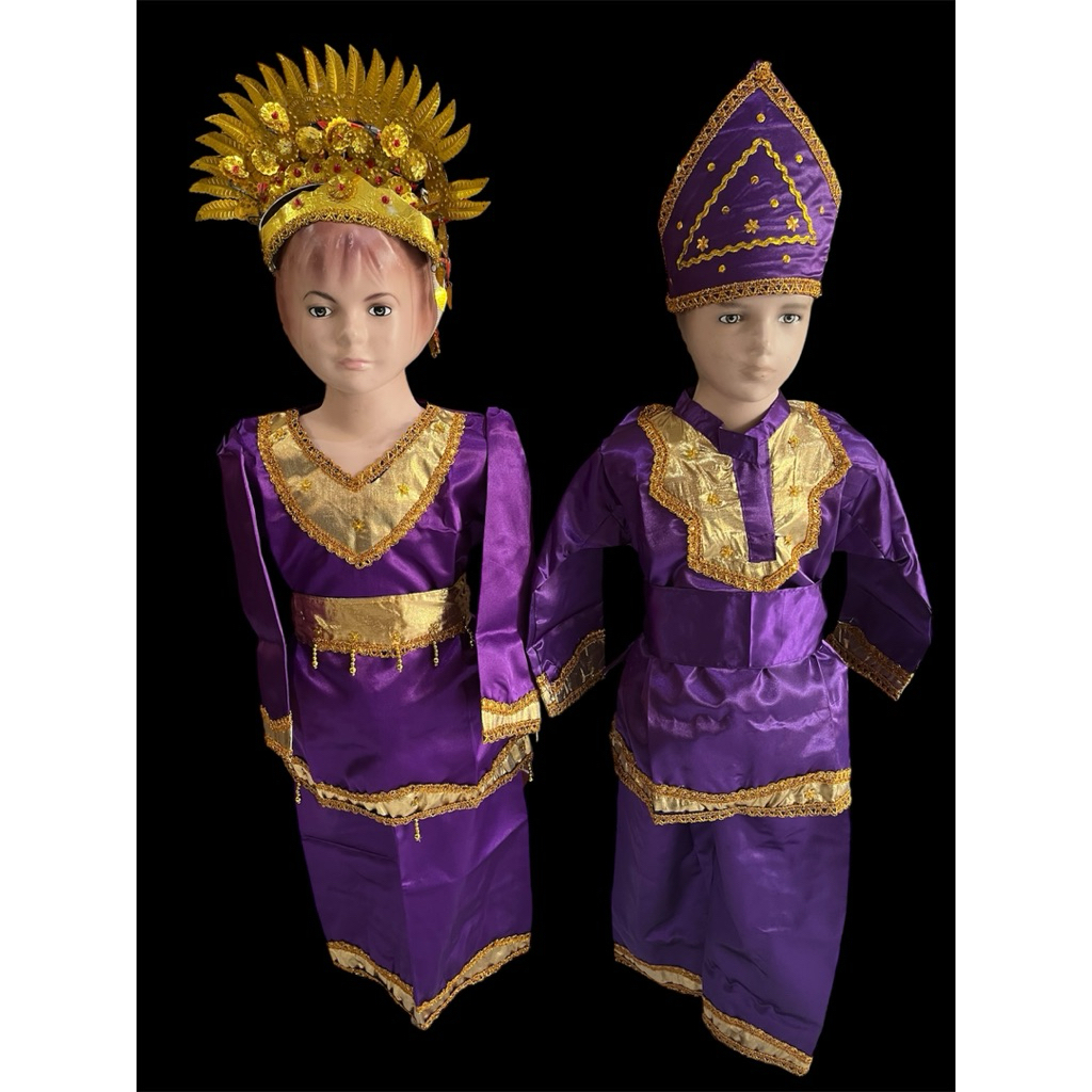 BEST SELLER BAJU MINANG ANAK/BAJU ADAT MINANG ANAK LAKI LAKI & PEREMPUANNYA[GOLD] / BAJU ADAT PADANG