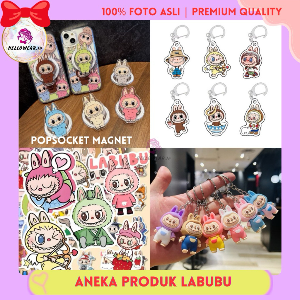 

Stiker 80pcs Labubu Ganci Labubu Gantungan Kunci Labubu Serba Labubu
