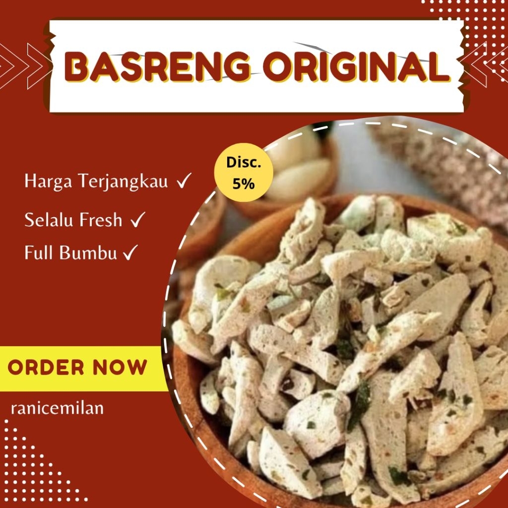 

basreng original daun jeruk cemilan snack viral renyah enak dan murah