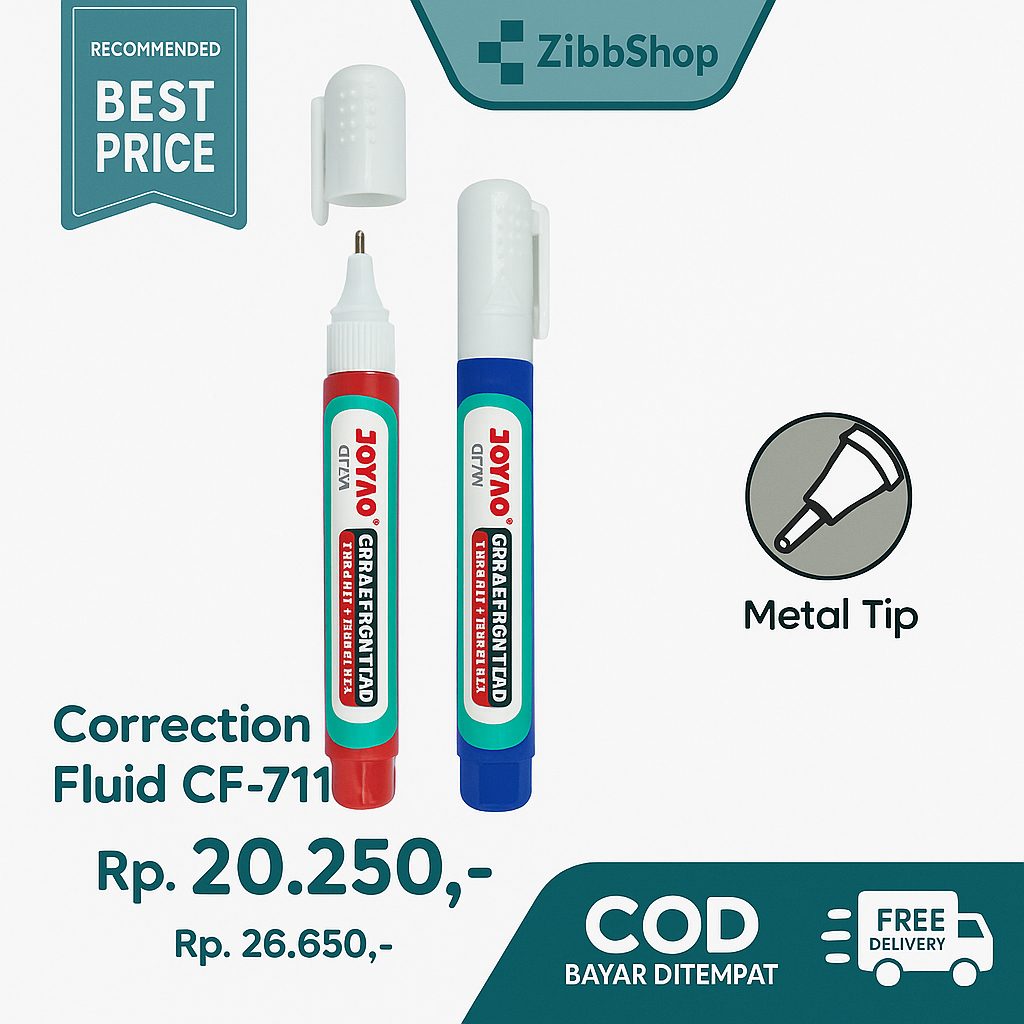 

Tipex Joyko / Tipex Cair / Correction Fluid CF-P211 (Metal Tip)