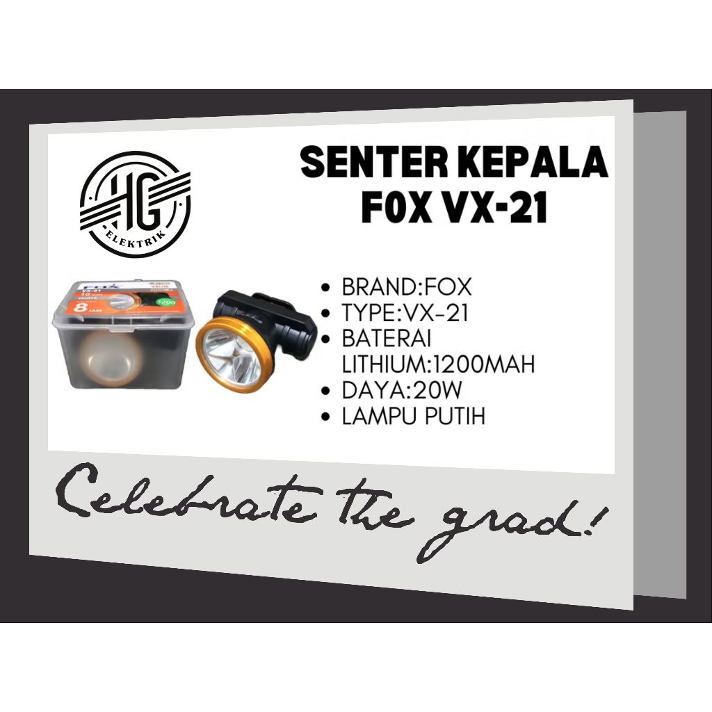 Senter Kepala Fox VX 21