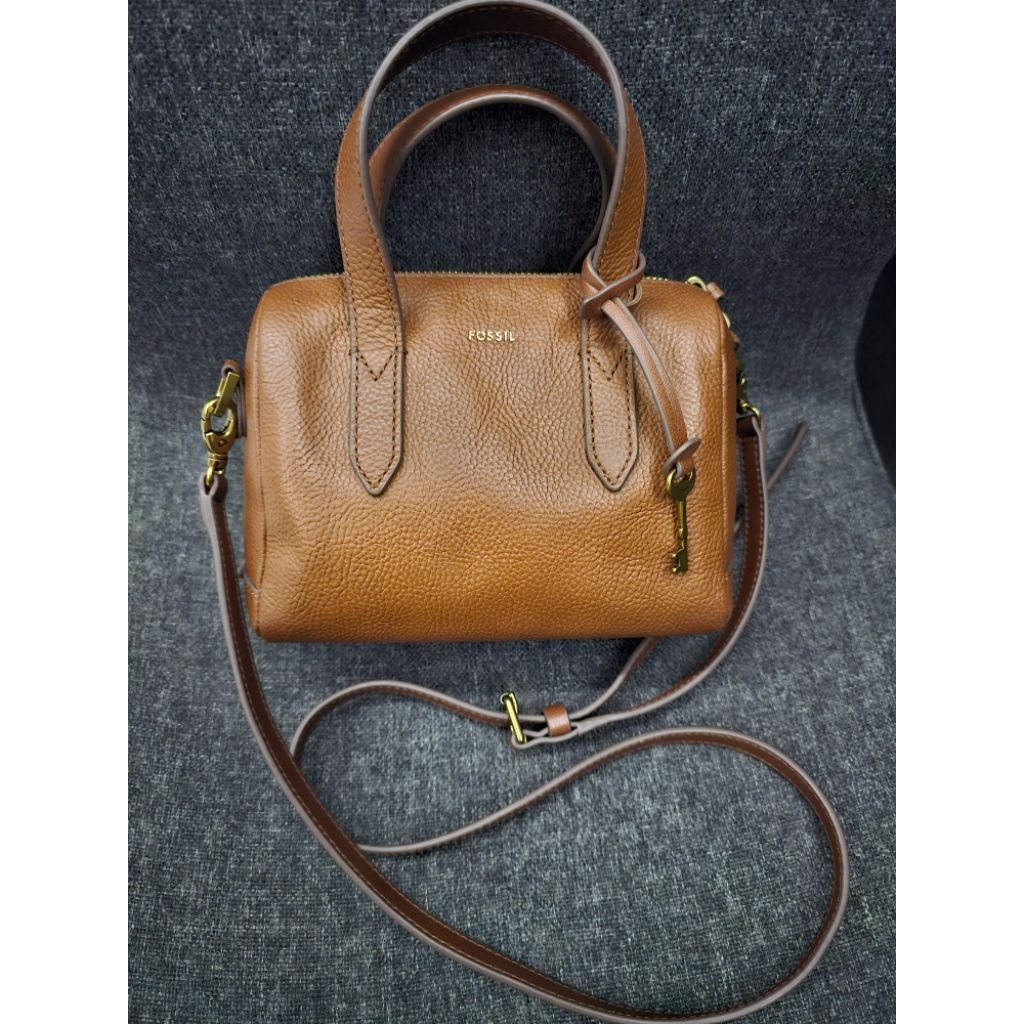 Fossil Mini Satchel Brown Crossbody Bag