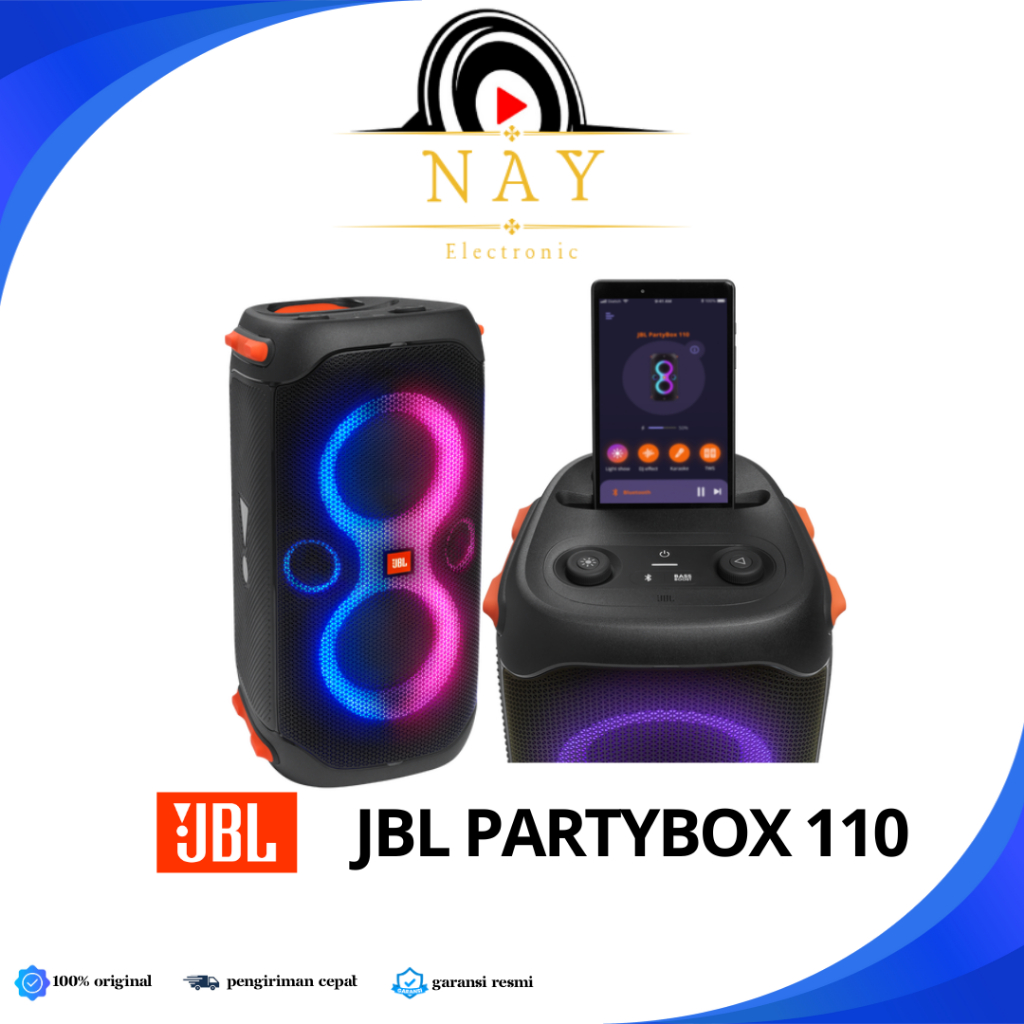 JBL Partybox 110 Bluetooth Speaker | JBL PARTYBOX 110 / PARTYBOX110 GARANSI RESMI IMS BLUETOOTH SPEA