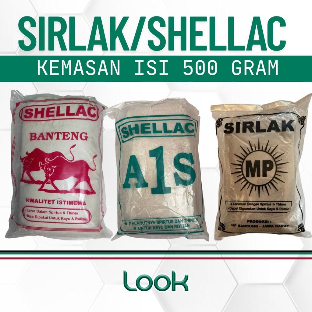 [ 500 Gram ] Sirlak Shellac Sandarlak Bubuk Banteng Kemasan 500 Gram | Sirlak Cap Banteng Ekonomis B