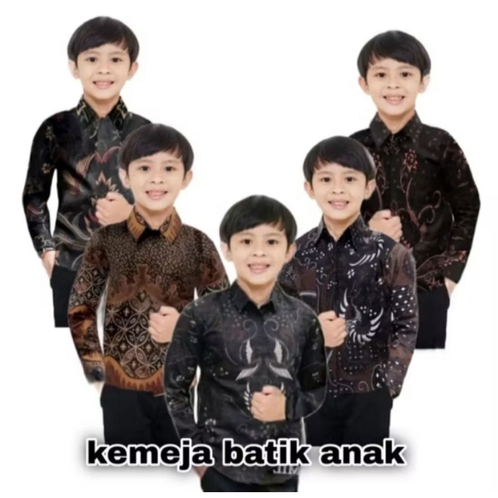 Batik Anak pria Lengan Panjang Keren