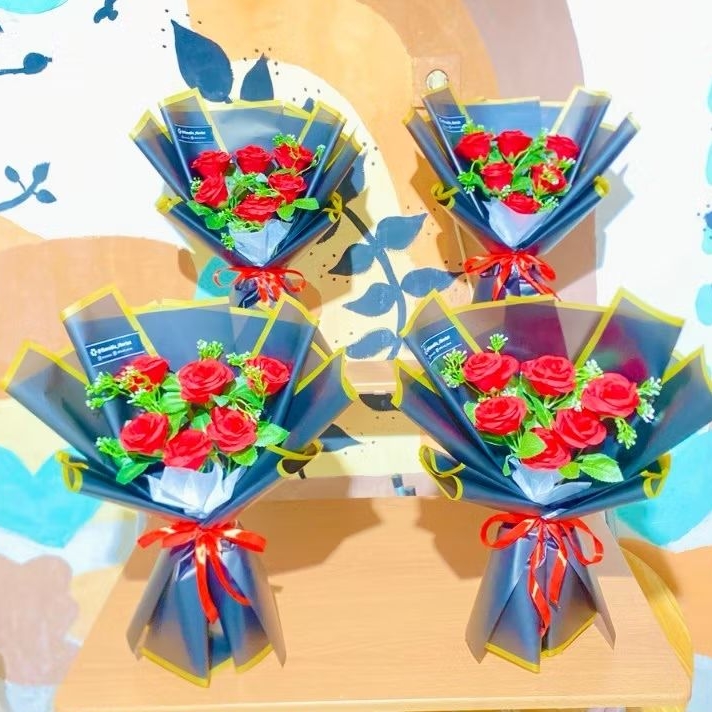 Buket Mawar Merah | Buket Bunga Palsu | Buket bunga artificial