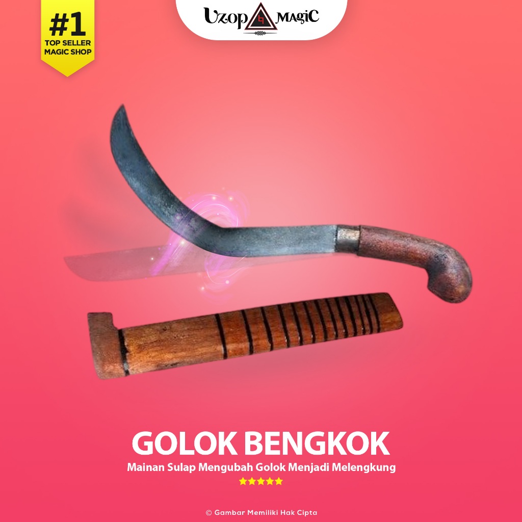 Glok pisau Bengkok – Mainan Alat Sulap Trik Visual Efek Melengkung - Uzop Magic Shop