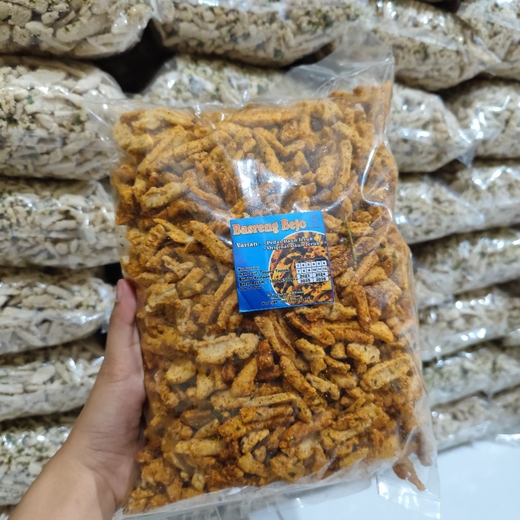 

BASRENG daun jeruk PEDAS & ORIGINAL khas jawa barat TERMURAH 1kg ASLI rasa ikan FREE BUBLE WRAP
