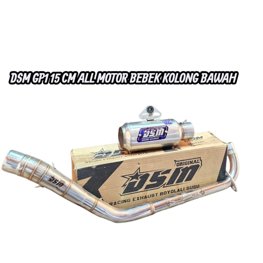 Knalpot Gp1 15cm Leher kolong bebek jupiter vega supra revo original dsm racing