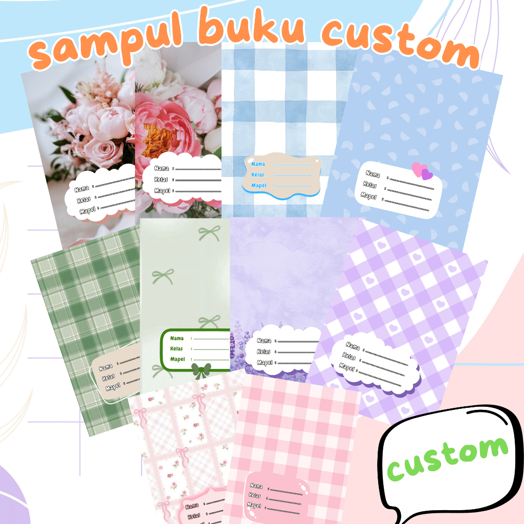 

Sampul Buku Custom Gambar Aesthetic 10 Lembar