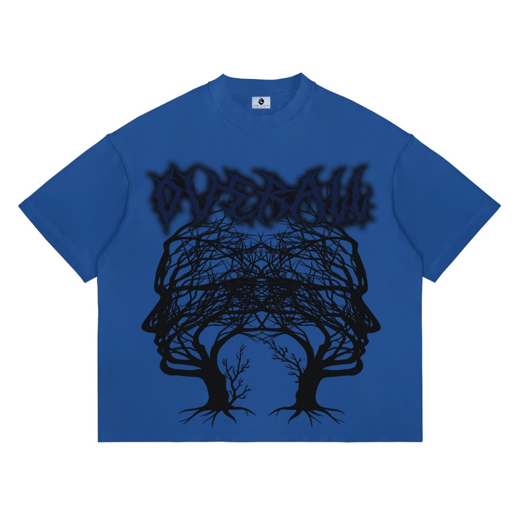 OverallDecking Boxy Cut T-Shirt cotton 20s Kaos Pria Foam Denim