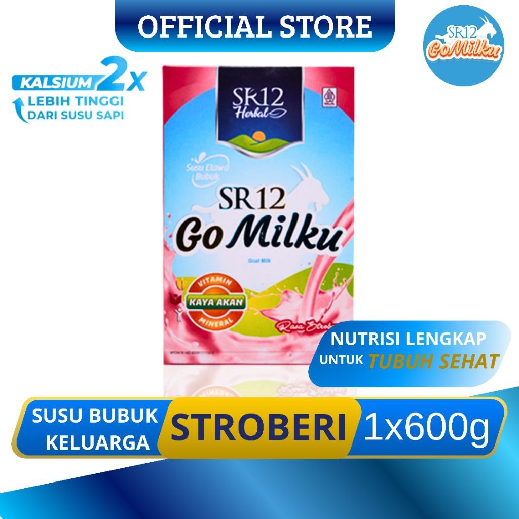 

Go Milku SR12 Susu Kambing Etawa Stroberi Meningkatkan Nafsu Makan 600g