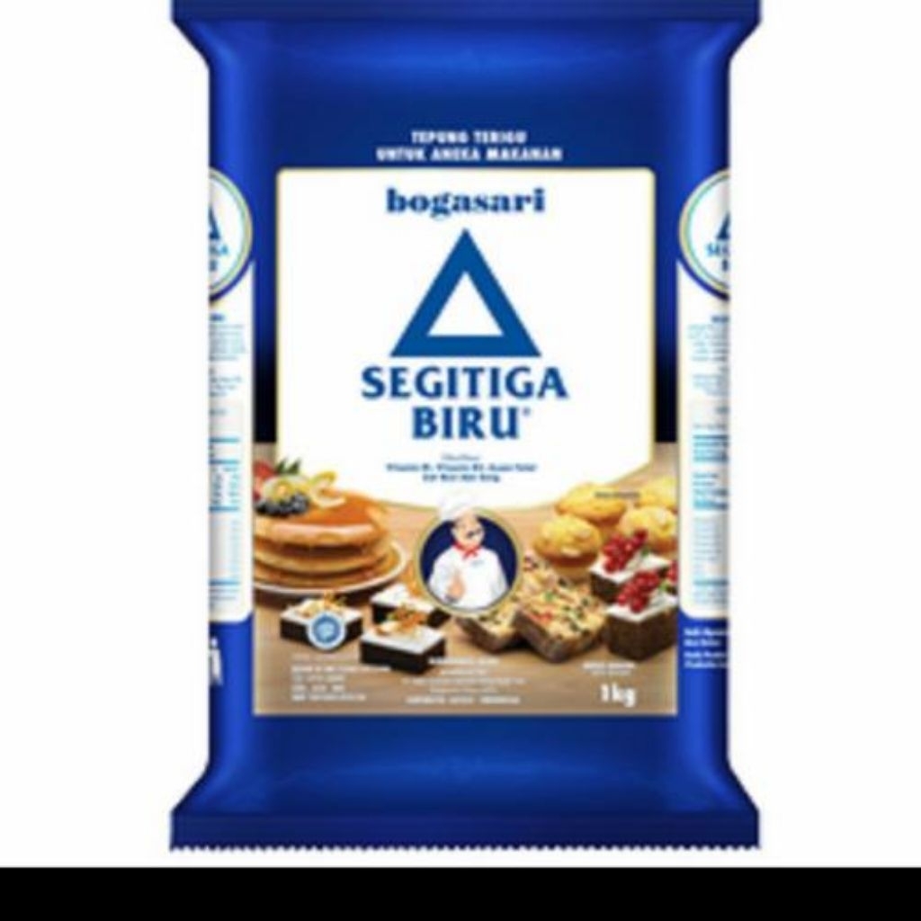 

tepung segitu biru Bogasari 1kg kemasan