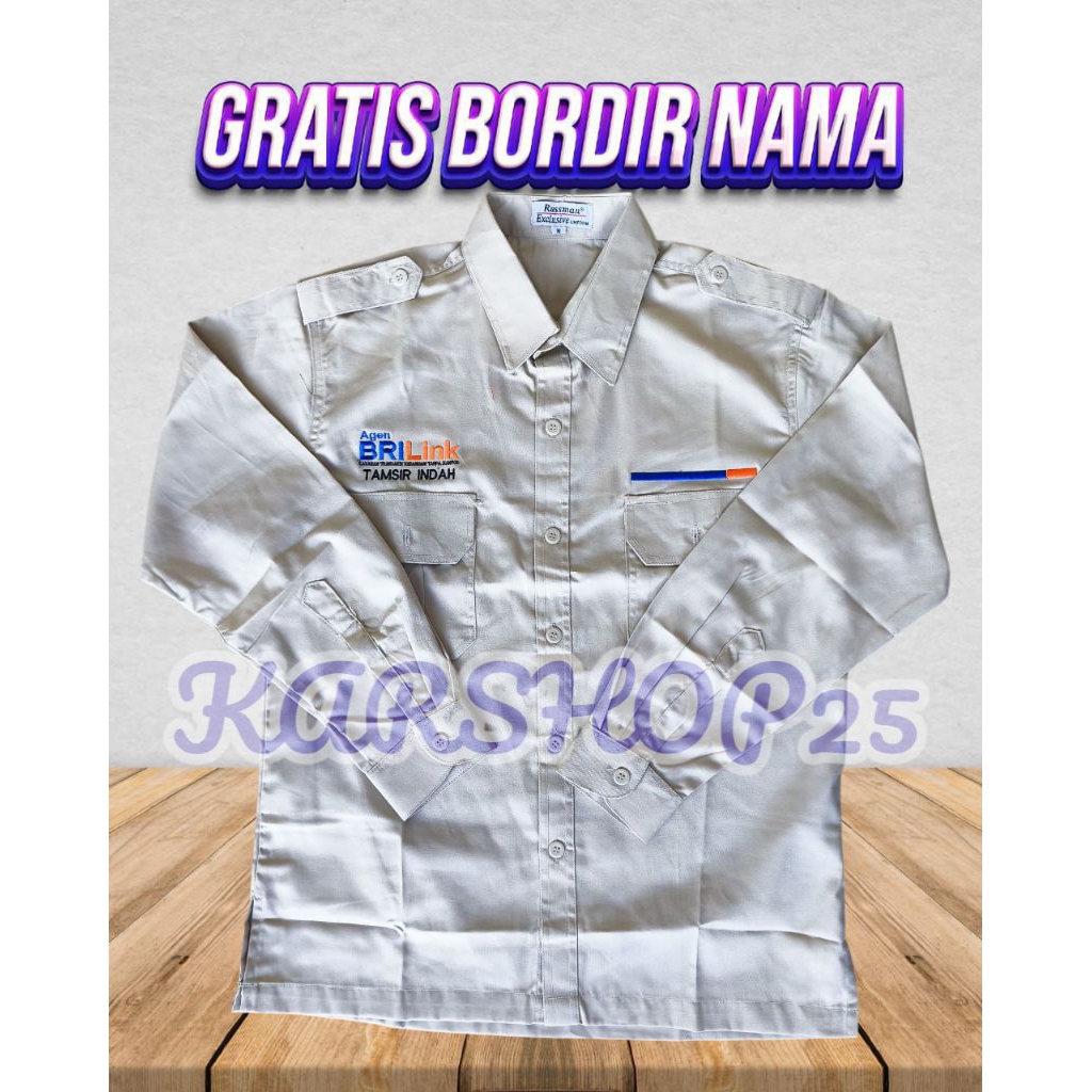 KEMEJA BRILINK LENGAN PANJANG TERBARU SERAGAM KERJA BRILINK KEMEJA KERJA BRILINK
