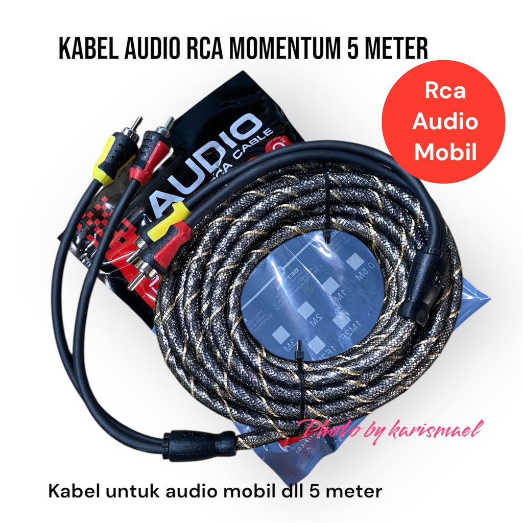 kabel rca kualitas bagus kabel audio mobil NF momentum 1 meter