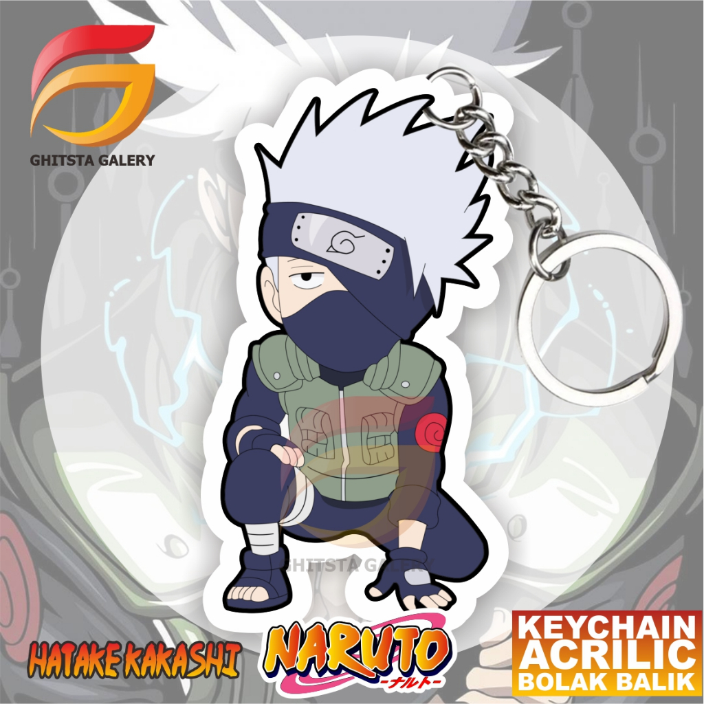 Gantungan Kunci Hatake Kakashi- Gantungan Kunci Anime Naruto - Gantungan Kunci Lucu - Gatungan Kunci