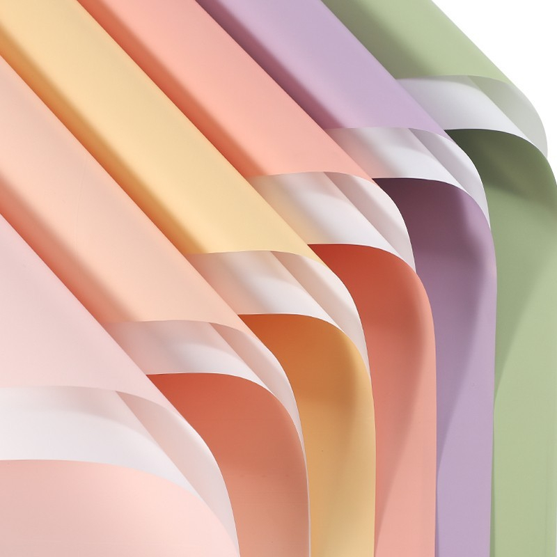 

Flower Wrapping Paper Dua Warna Bi Color White Korea Kertas Buket Bunga Florist Cellophane Double color White