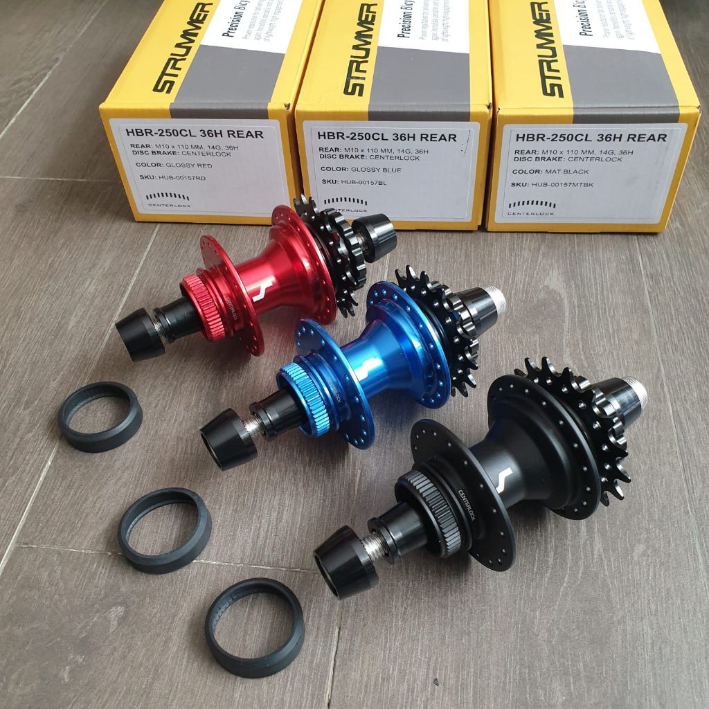 Hub Alloy Bearing BMX 36H 16T HBR250R Centerlock Discbrake Strummer