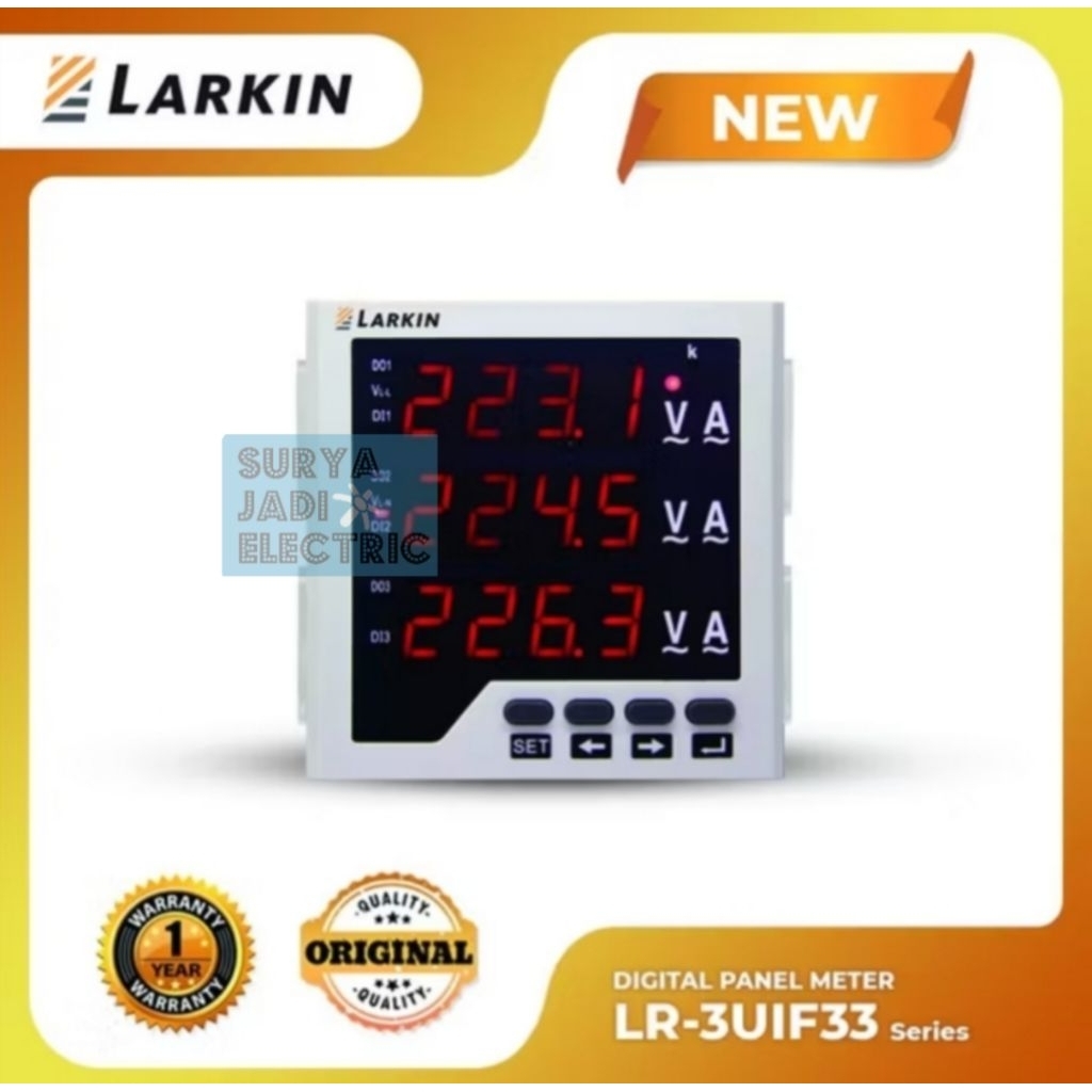 Digital Power Meter Larkin LR-3UIF33 3 Phase Multifunction Meter