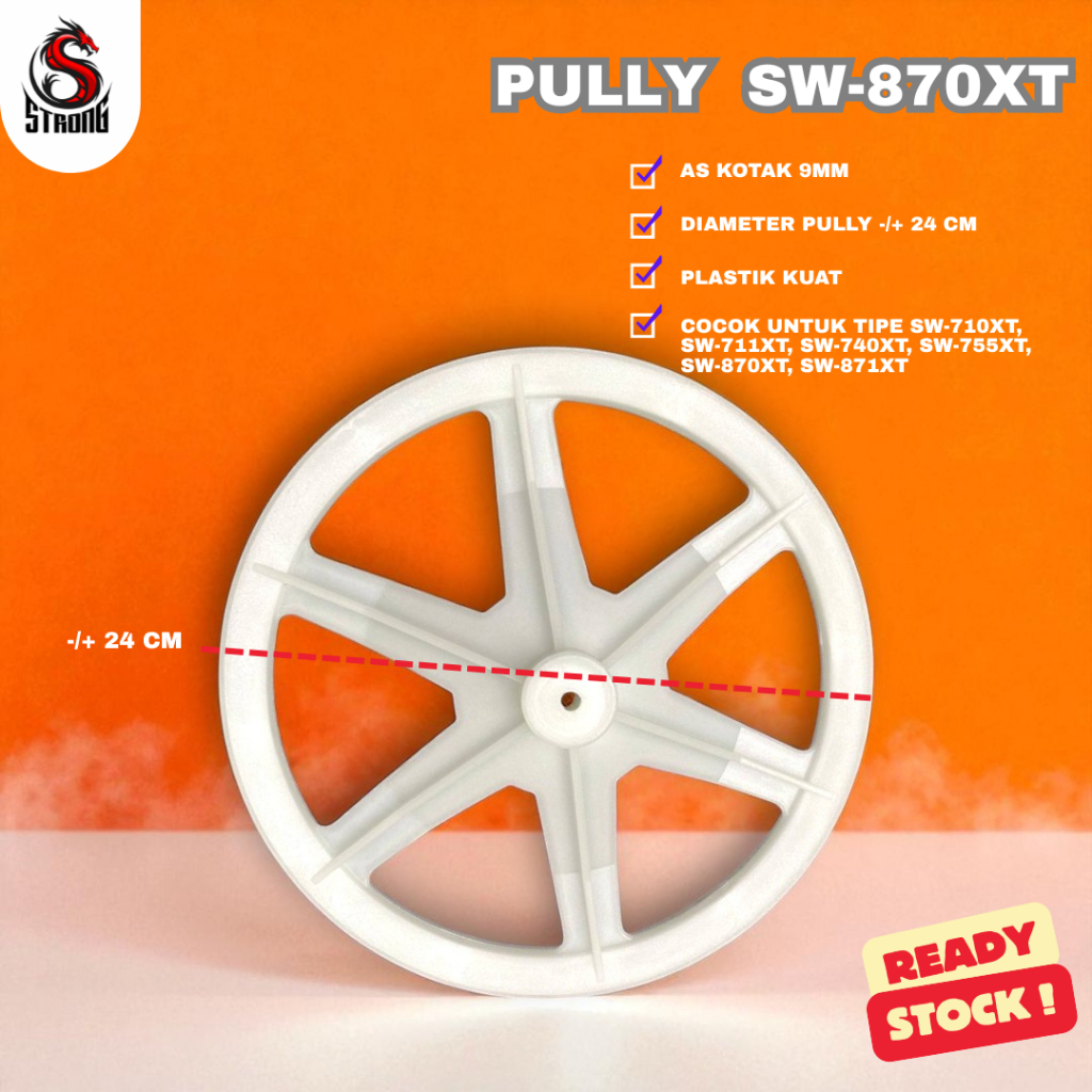 STRONG Pully Gearbox Mesin Cuci / Plastik Puli Gear Box Mesin Cuci diameter 23 cm