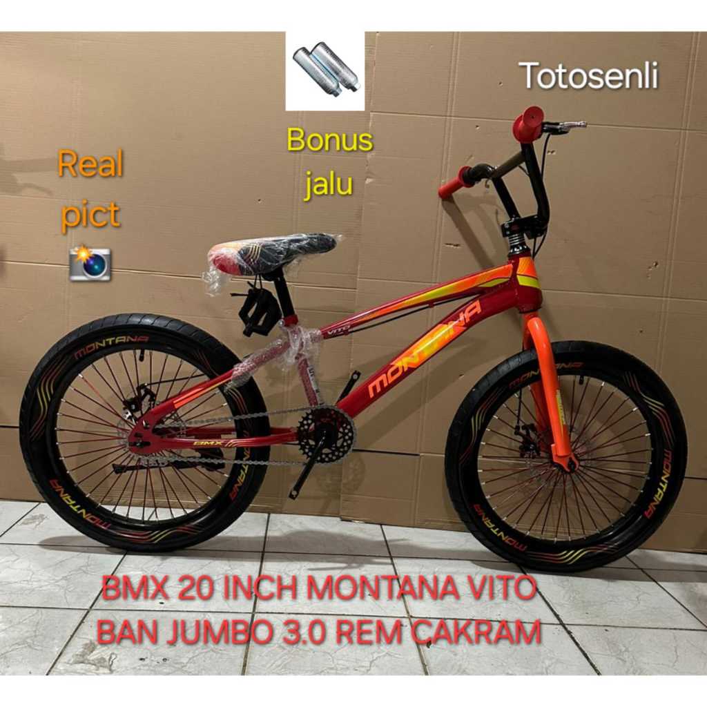 sepeda anak bmx 20 vortec-montana vito rem cakram 3.0 sepeda bmx