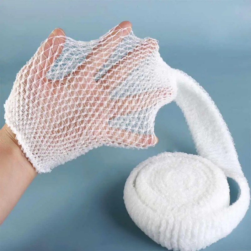 Perban Elastis Patah Tulang Bandage Perban Jaring 2m Perban Kaki Keseleo Set Jaring Tetap Perban