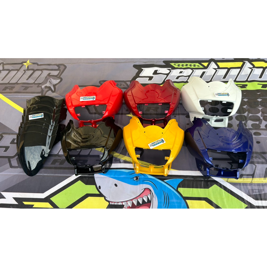 batok kerodong depan set visor yamaha rxz catalyzer rx-z baru warna komplit import malaysia