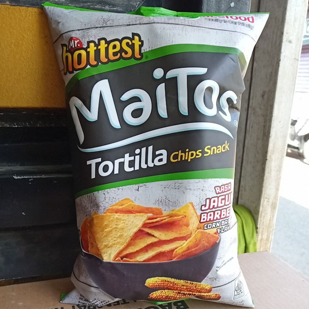 

Maitos tortila chips jagung barbeque 140g