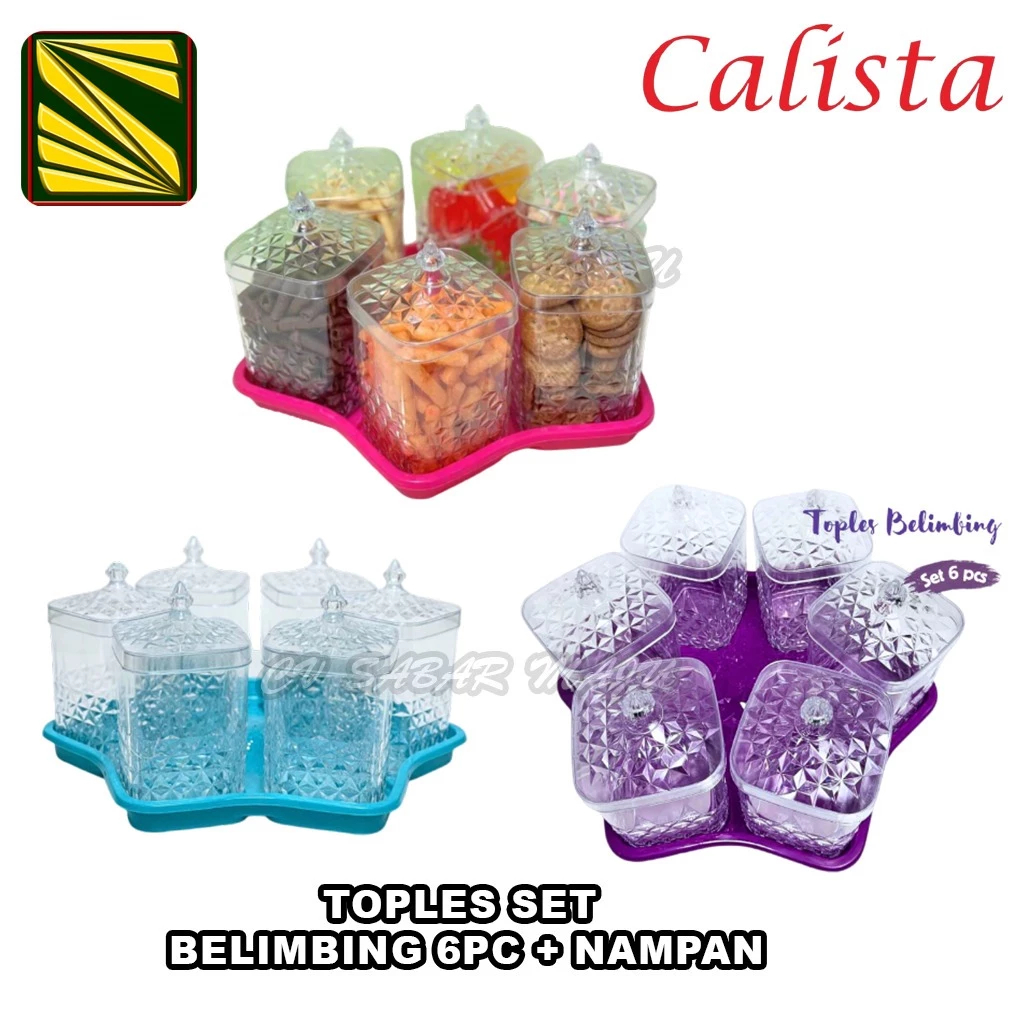 Calista Toples Set Motif Blimbing, Toples Set Arkrilik, Toples Set Isi 6