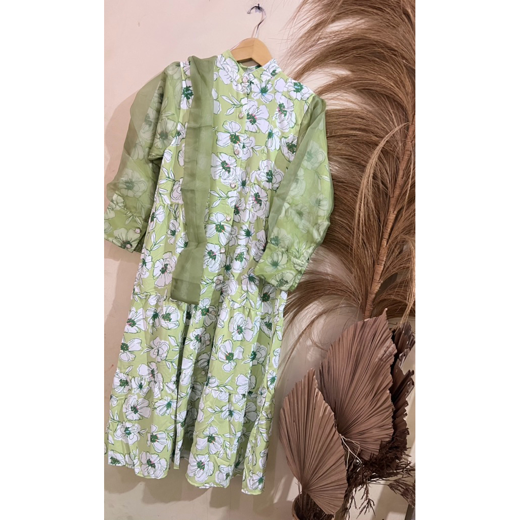 meijiwang midi mix organza bunga