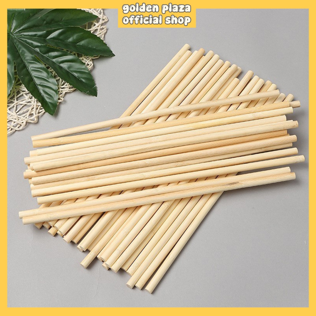 (10 PCS) Dowel Stik Kayu 6mm Stik Kayu Bulat Buket Bunga Dowel Stik Kayu kecil Stik Kayu Buket KB53