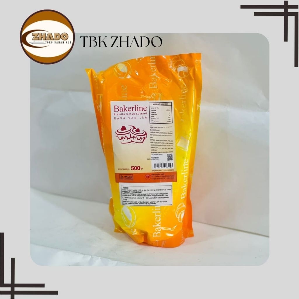 

Bakerline Custard Powder Vanilla 500gr Premix Custard Bubuk