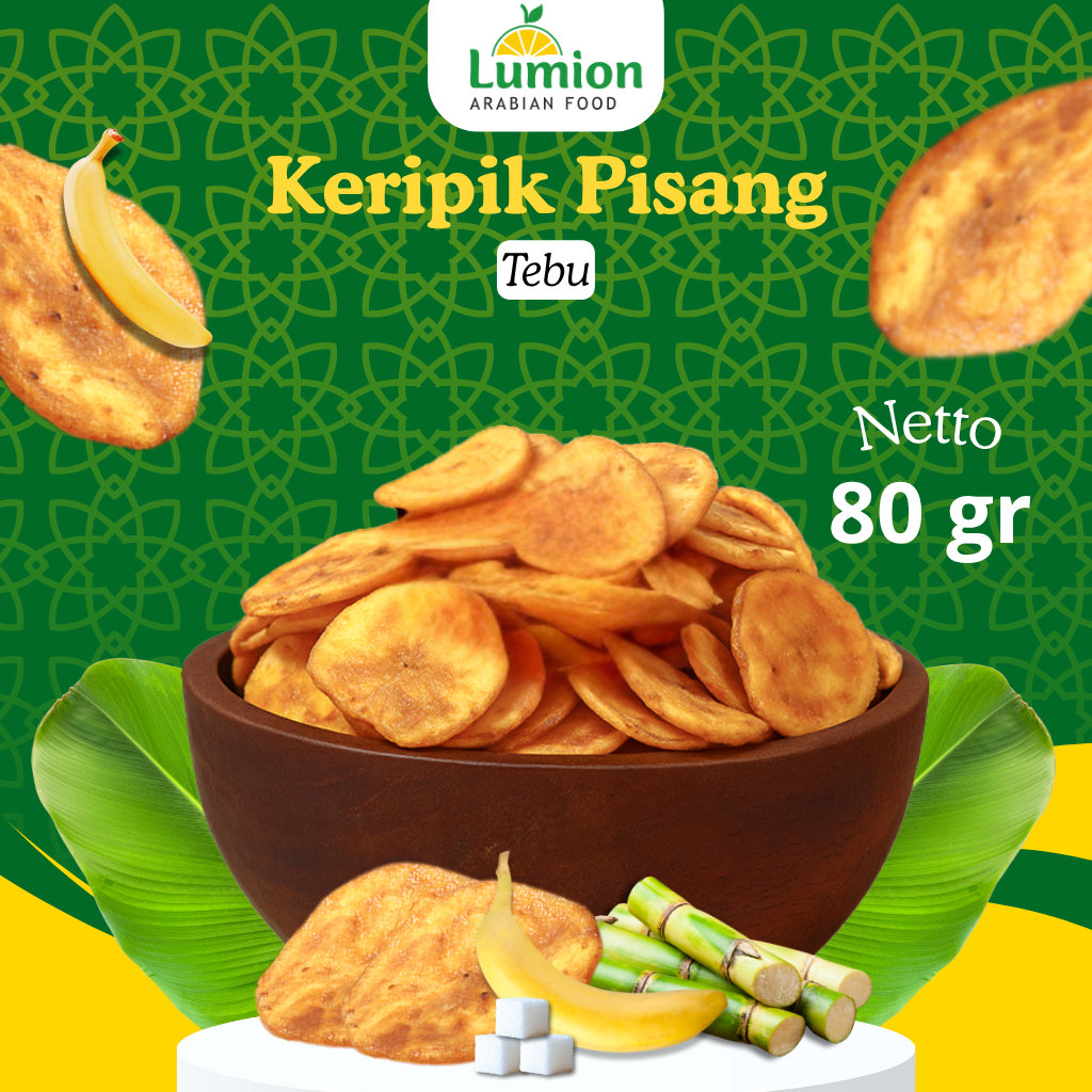 

Lumion Keripik Pisang Tebu (Original) 80gr Snack Renyah & Manis Arabian Food