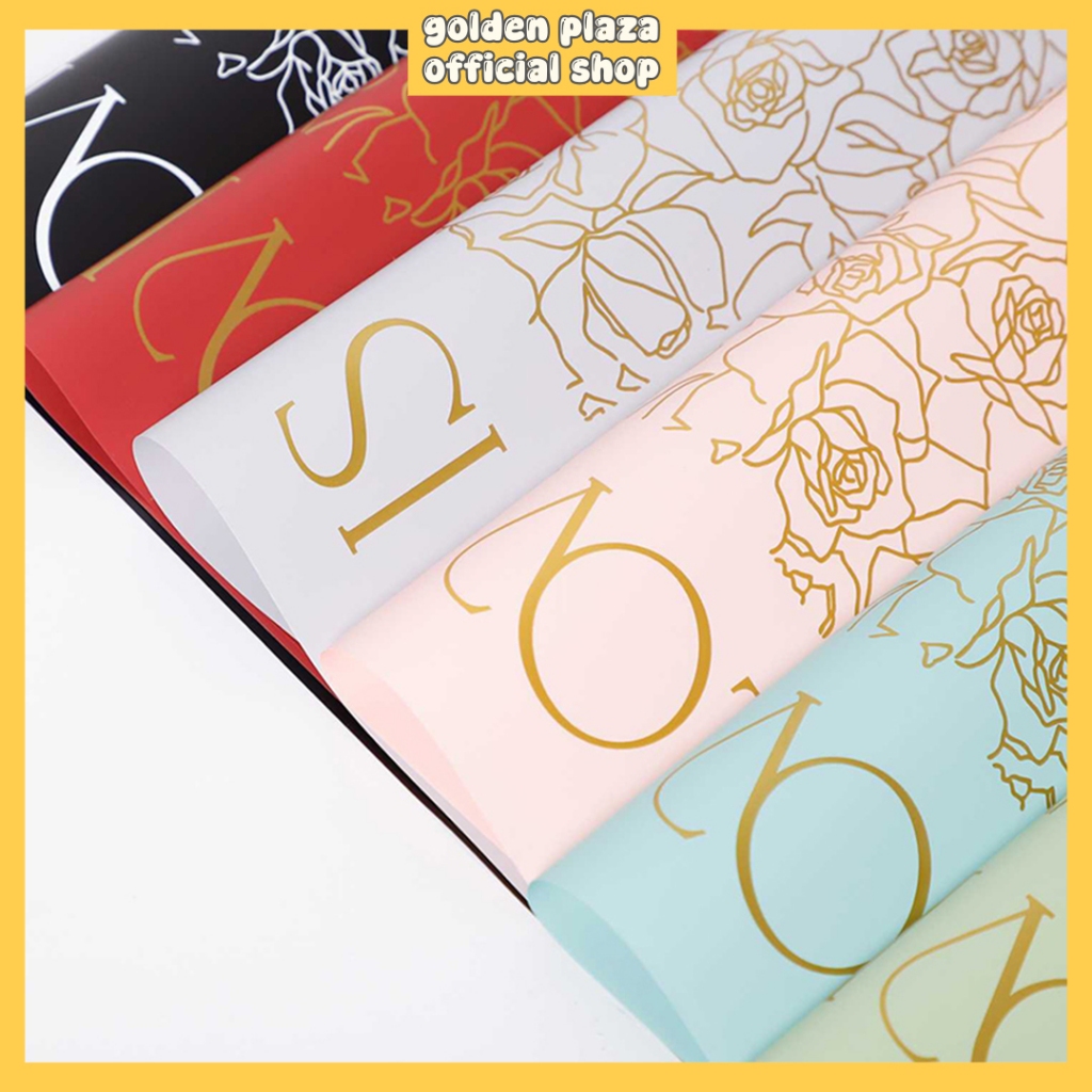 

Flower Wrapping Cellophane Paper Motif Roses Love Kertas Buket Bunga KB6165