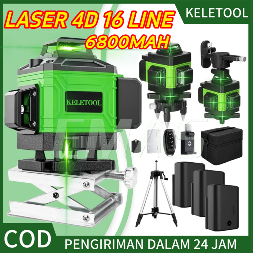 Laser Level Bangunan Waterpass Laser Multifungsi Meteran Laser Level Hilda 4d 16 Line Pasang Keramik